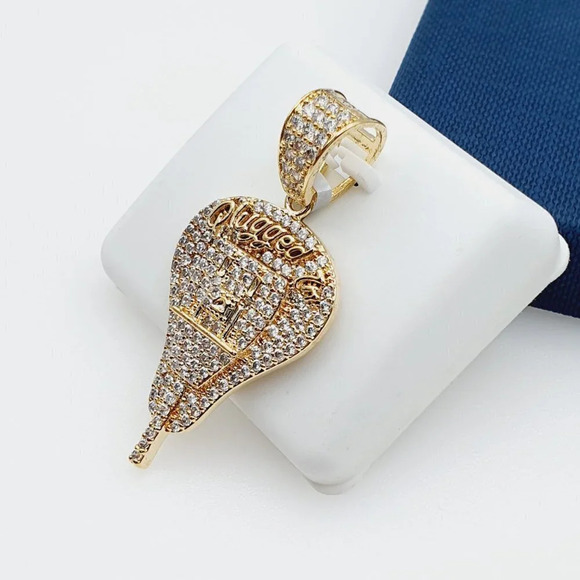 "14K Gold Plated Cubic Zircon Pendant, INUS1BR095 - Picture 4 of 10